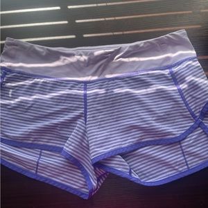 Striped lululemon 2.5 inch shorts